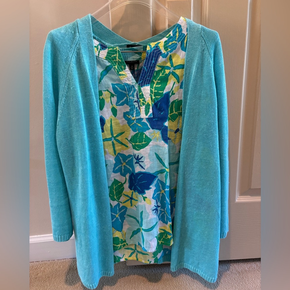 Talbots Multicolor Floral Top & sweater